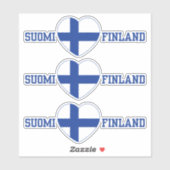 stickers SUOMI FINLAND (Feuille)