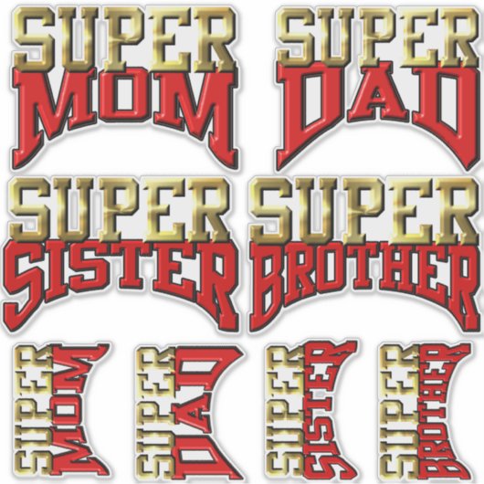 Stickers - SUPER Familie (Voorkant)