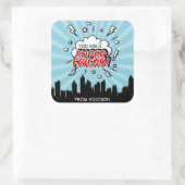 Stickers Super hero Friend Comic Valentine (Sac)