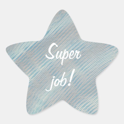Stickers Super Job Blue et Silver White Star (Devant)