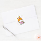 Stickers Super mignon bébé fille tigre (Enveloppe)
