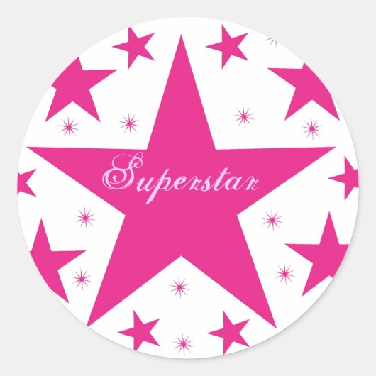 Stickers Superstar, rose (Devant)
