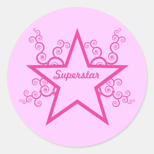 Stickers Superstar Swils, Rose clair (Devant)
