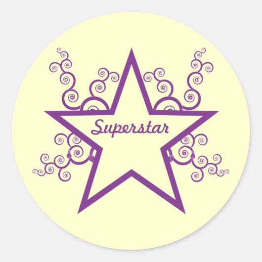 Stickers Superstar Swirls, Violet (Devant)