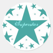 Stickers Superstar, Turquoise (Devant)