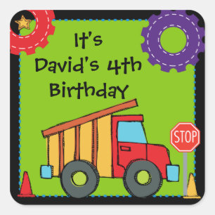 Stickers sur mesure pour camions de construction