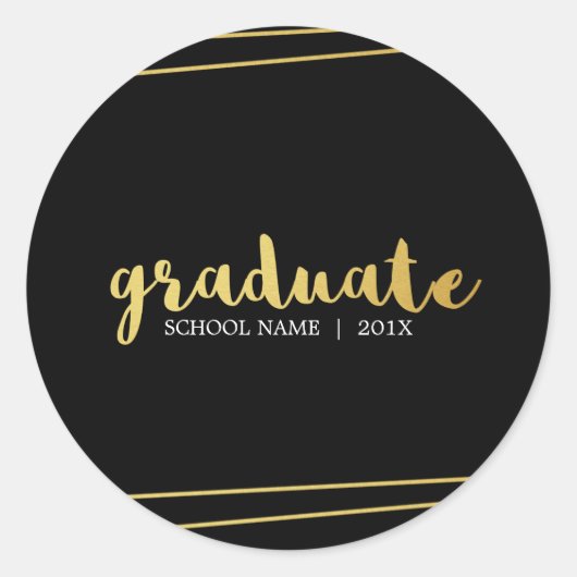 Stickers sur mesure pour les diplômés modernes de  (Devant)