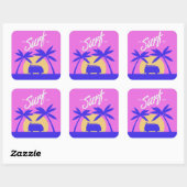 stickers Surf été (Feuille)