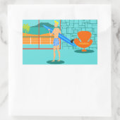 Stickers surfeurs rétro (Sac)