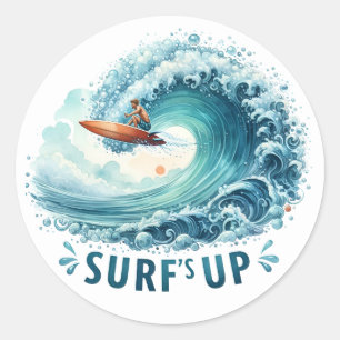Stickers surfs estivales amusants vers le haut