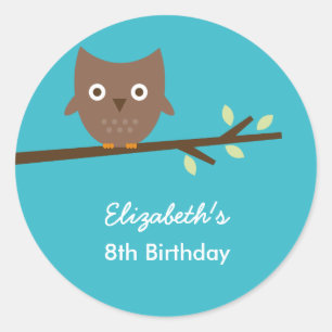 Stickers Sweet Owl Favor (Turquoise)