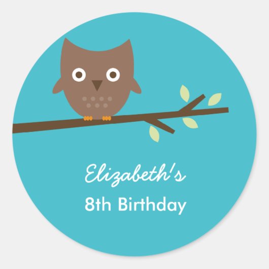 Stickers Sweet Owl Favor (Turquoise) (Devant)