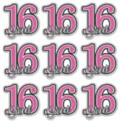 Stickers sweet sixteen (Devant)