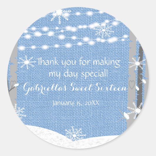 Stickers Sweet sixteen de forêt de rêve (Devant)