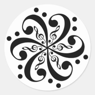 Stickers Swirl basse et Clé Arbre