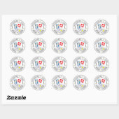 Stickers Swiss Travel White Round (Feuille)