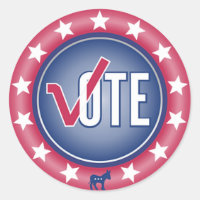 Stickers Symbole d'âne du démocrate du vote patrio