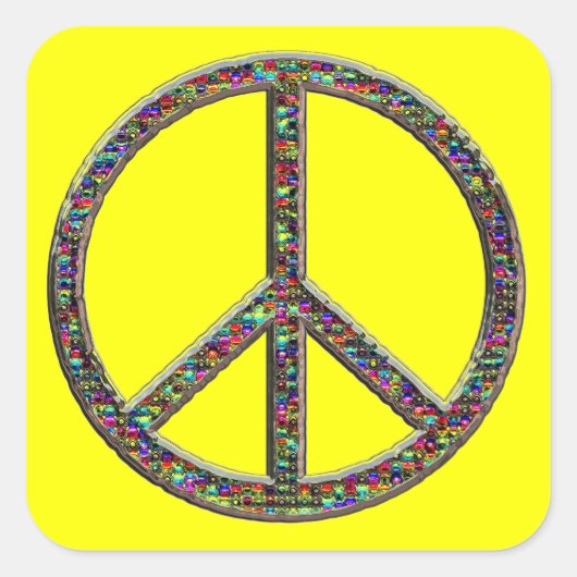 Stickers Symbole de Paix Bijoux (Devant)