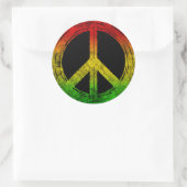 Stickers Symbole de Paix cool Grunge Reggae Rasta (Sac)