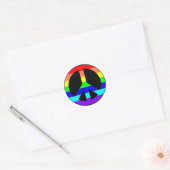 Stickers Symbole de Paix gay pride (texte facultat (Enveloppe)