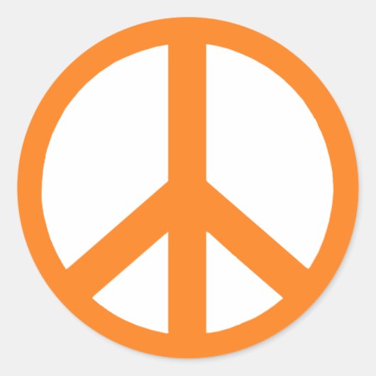 Stickers Symbole de Paix Orange (Devant)