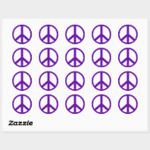 Stickers Symbole de paix violet profond (Feuille)