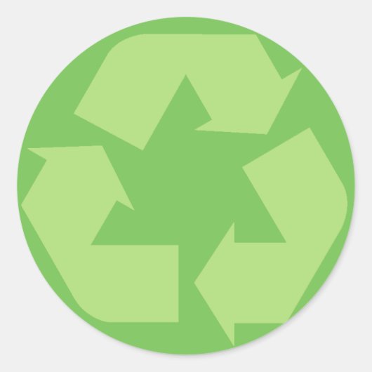 Stickers Symbole de recyclage vert (Devant)