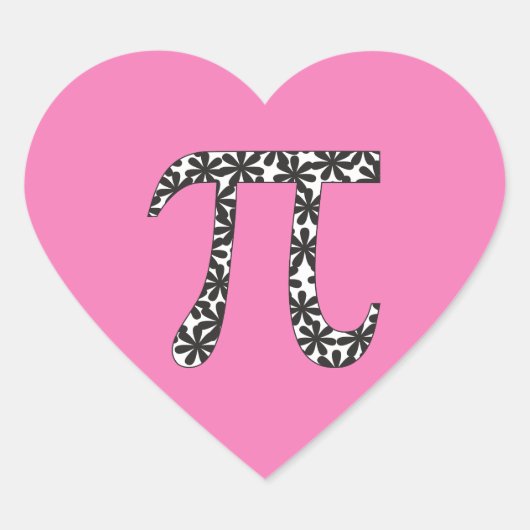 Stickers Symbole Pi Floral Math Rose Pi Jour Cadea (Devant)