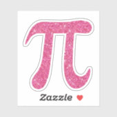 stickers symbole pi parties scintillant rose (Feuille)