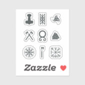 Stickers Symboles Viking (Feuille)