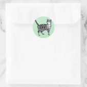 Stickers Tabby Cat Mint Cute cats animaux ensemble (Sac)