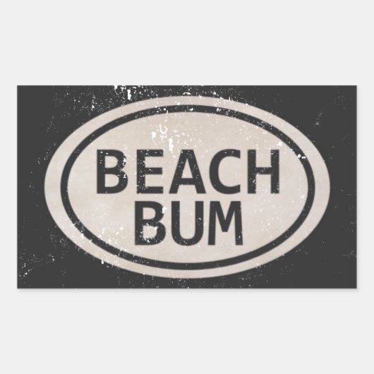 Stickers Tag Beach Bum Beach Style vintage (Devant)
