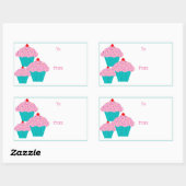Stickers Tag Birday Cupcakes (Feuille)