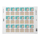 Stickers Tag de bonbons maison (Feuille entière)