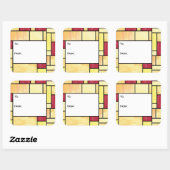 Stickers Tag Jaune et Rouge (Feuille)