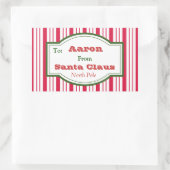 Stickers Tag Personnalisé Père Noël (Sac)