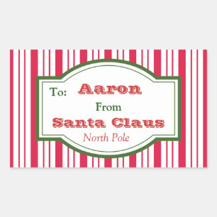 Stickers Tag Personnalisé Père Noël