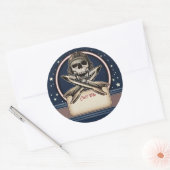 Stickers Tag Pirate Space avec Rockets Name (Enveloppe)