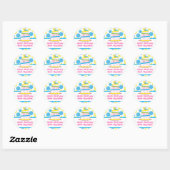 Stickers Tag Poka Dot Anniversaire (Feuille)