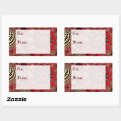 Stickers Tag Rubies & Gold (Feuille)