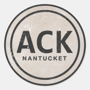 Stickers Tag vintage ACK Nantucket MA Beach