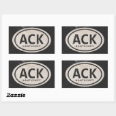 Stickers Tag vintage ACK Nantucket MA Beach (Feuille)
