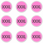 Stickers Taille Vêtements Étiquettes (Devant)