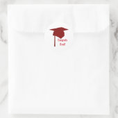 Stickers Tassel de la casquette de graduation Red  (Sac)