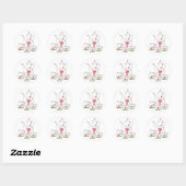 Stickers Tea Set Fleurs Roses (Feuille)