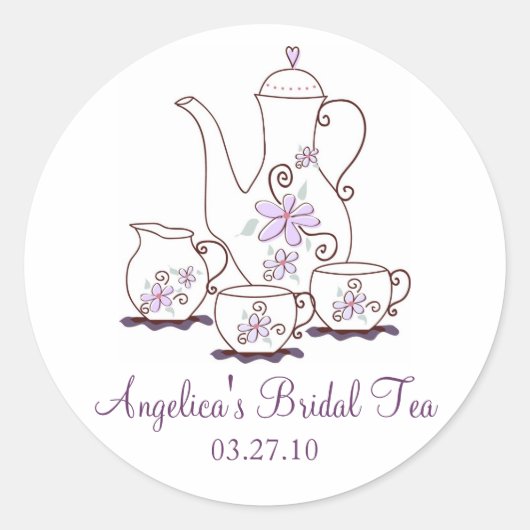 Stickers Tea Set Violet (Devant)