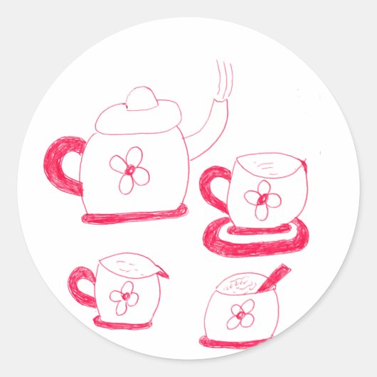 Stickers Tea Time Round (Devant)