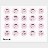 Stickers Team Girl Pink Gender Revela (Feuille)