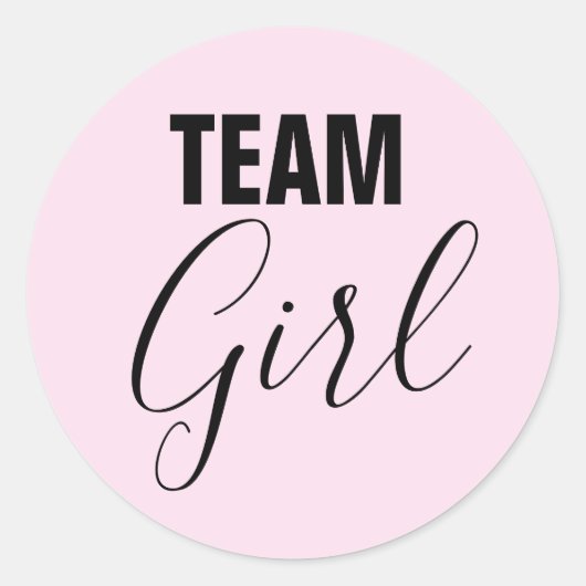 Stickers Team Girl Pink Gender Revela (Devant)