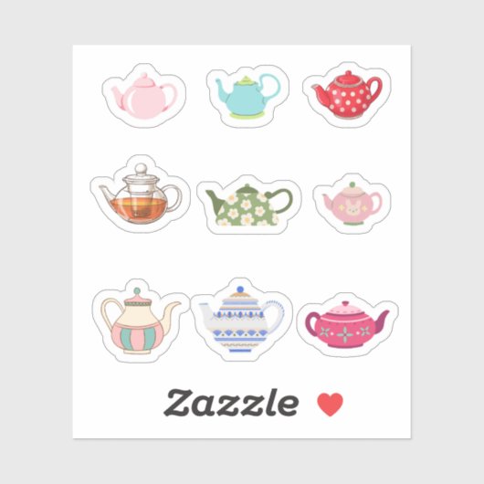 Stickers Teapot (Feuille)